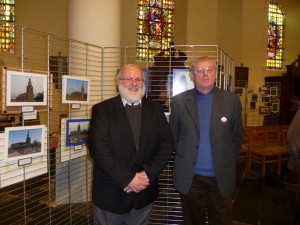 M. le Doyen Yves Alberty et Jules Wilmet, Secrétaire du Cercle historique à l'occasion du Week-end Wallonie Bienvenue (Crédit photo: G.Maniquet)